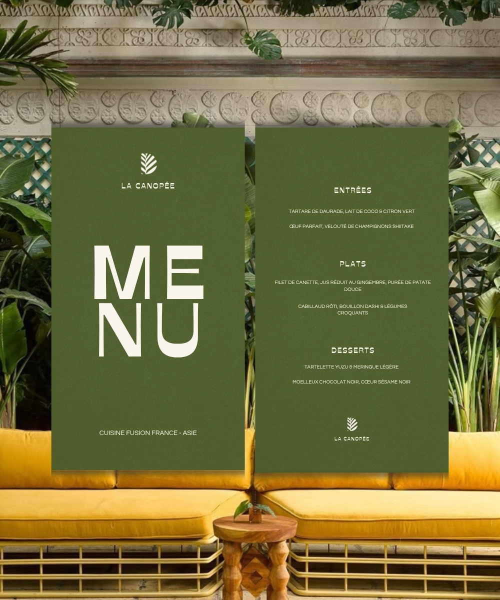 Graphisme menu restaurant