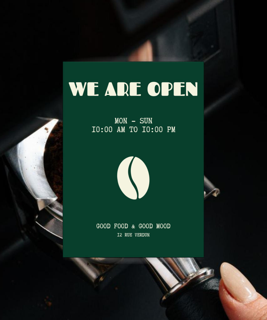 Coffee shop bordeaux branding graphiste